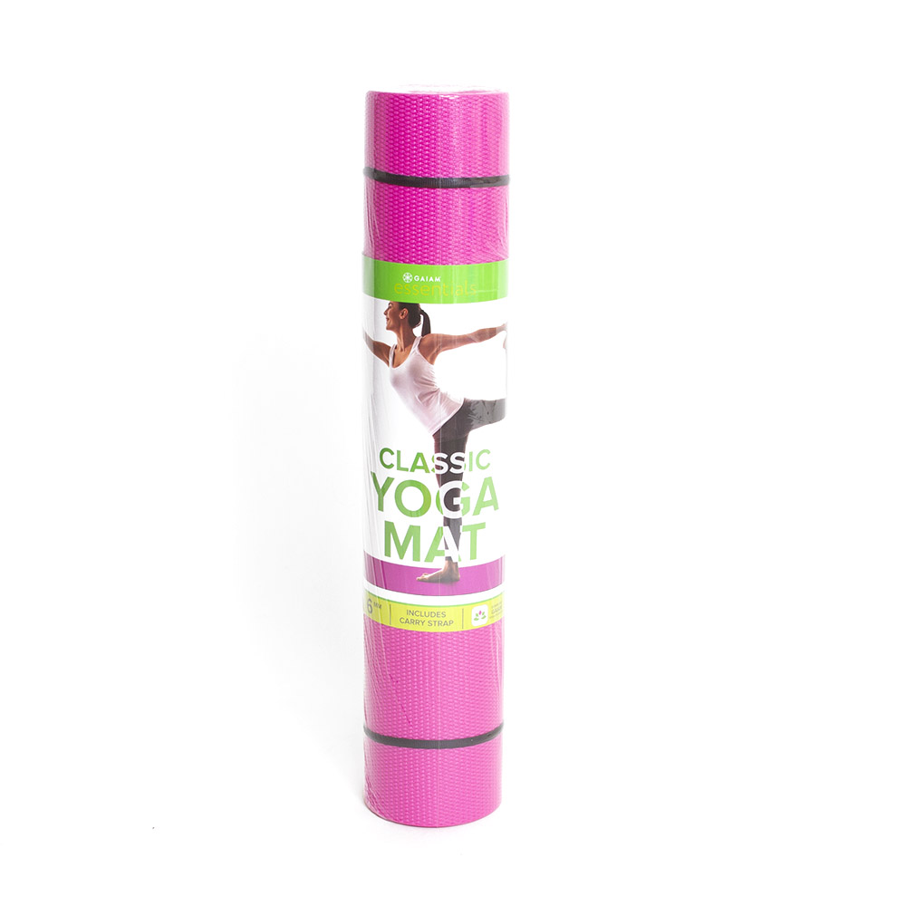 Gaiam, Essentials, 6mm, Yoga Mat, Pink